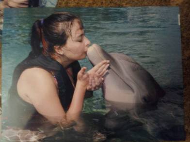 Kendra With A Dolphin